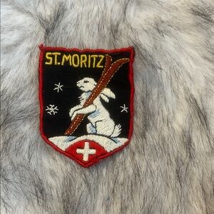 60s 70s Vintage St. Moritz Switzerland bunny ski patch